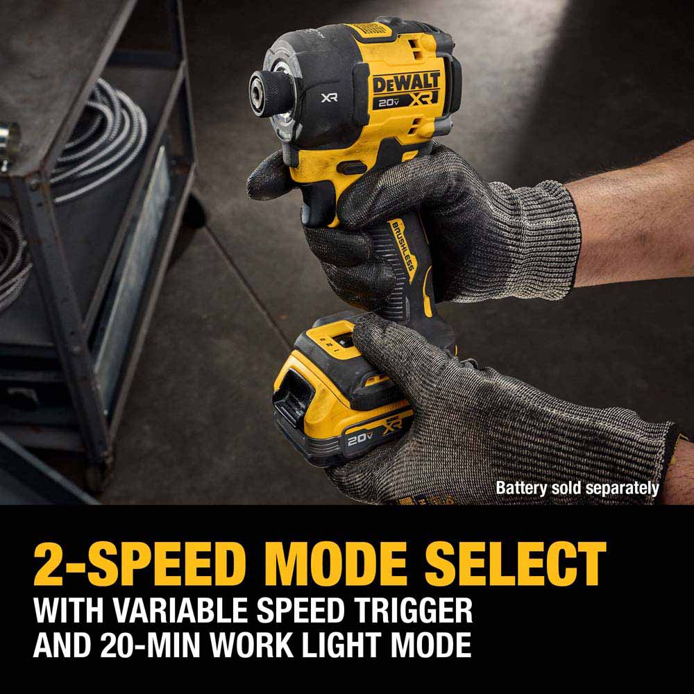 DeWalt DCF870E1 20V MAX XR Brushless Cordless 1/4 in. Quiet Hydraulic Impact Driver Kit - 11