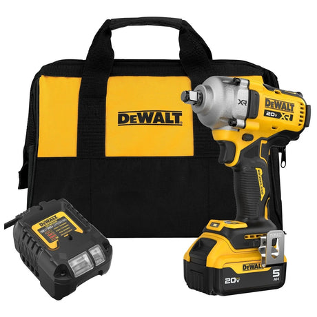 DeWalt DCF891P1 20V MAX XR 1/2" Mid-Range Impact Wrench Kit with Hog Ring Anvil