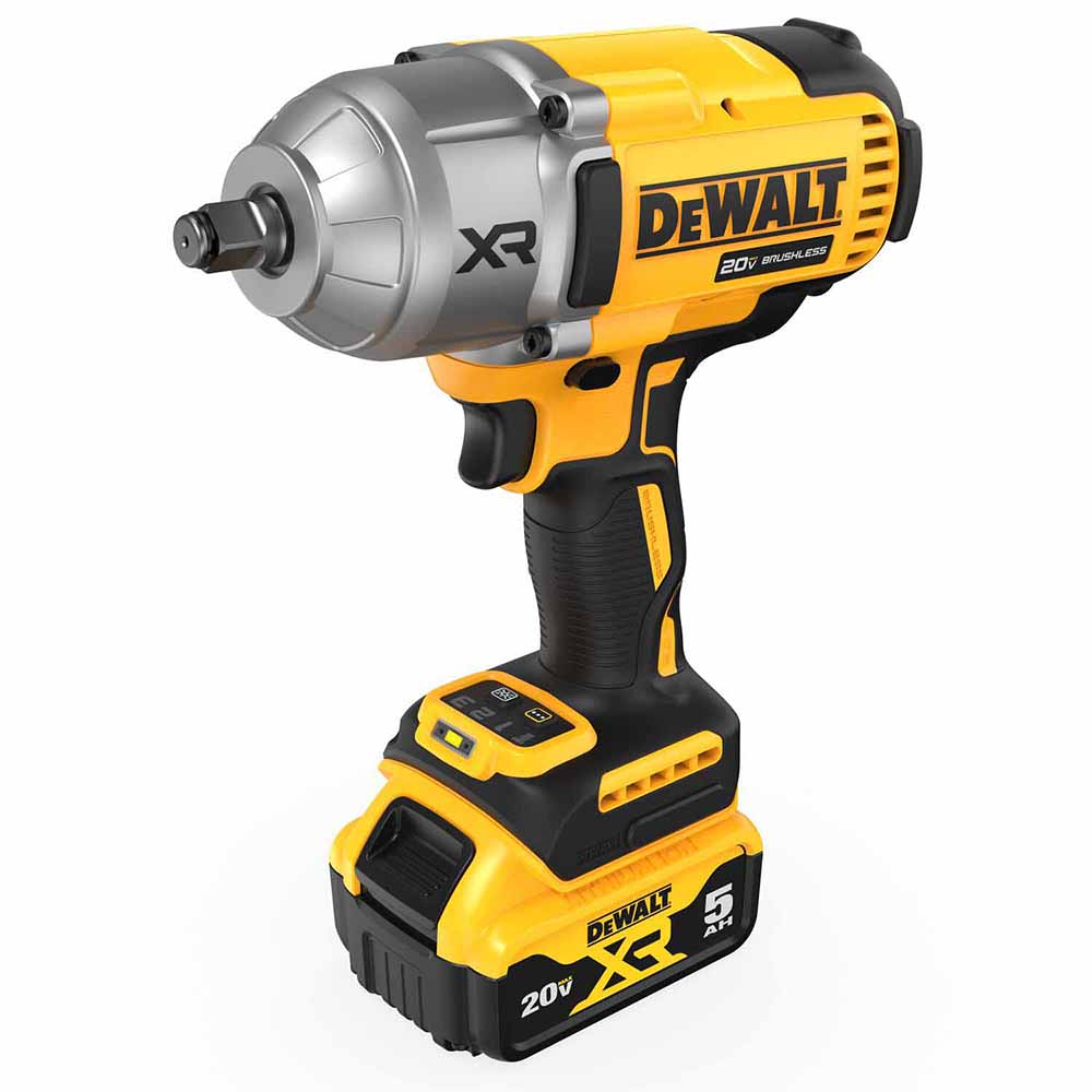 DeWalt DCF900P1 20V MAX XR 1/2-In High Torque Impact Wrench with Hog Ring Anvil with (1) 5.0 Ah Battery and Charger Kit - 4