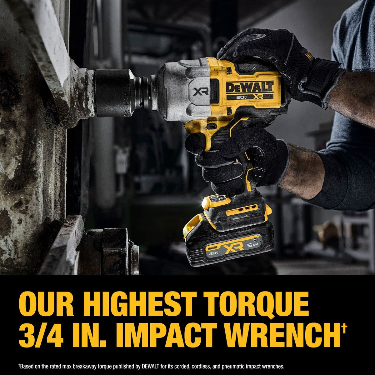 DeWalt DCF964GH1 20V MAX XR 3/4" High Torque Impact Wrench w/ Hog Ring Anvil Kit - 10