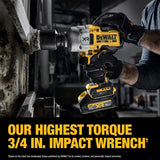 DeWalt DCF964GH1 20V MAX XR 3/4" High Torque Impact Wrench w/ Hog Ring Anvil Kit - 10