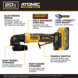 DeWalt DCG400S2 ATOMIC 20V MAX* 4 in. Angle Grinder Kit with XR POWERSTACK - 2