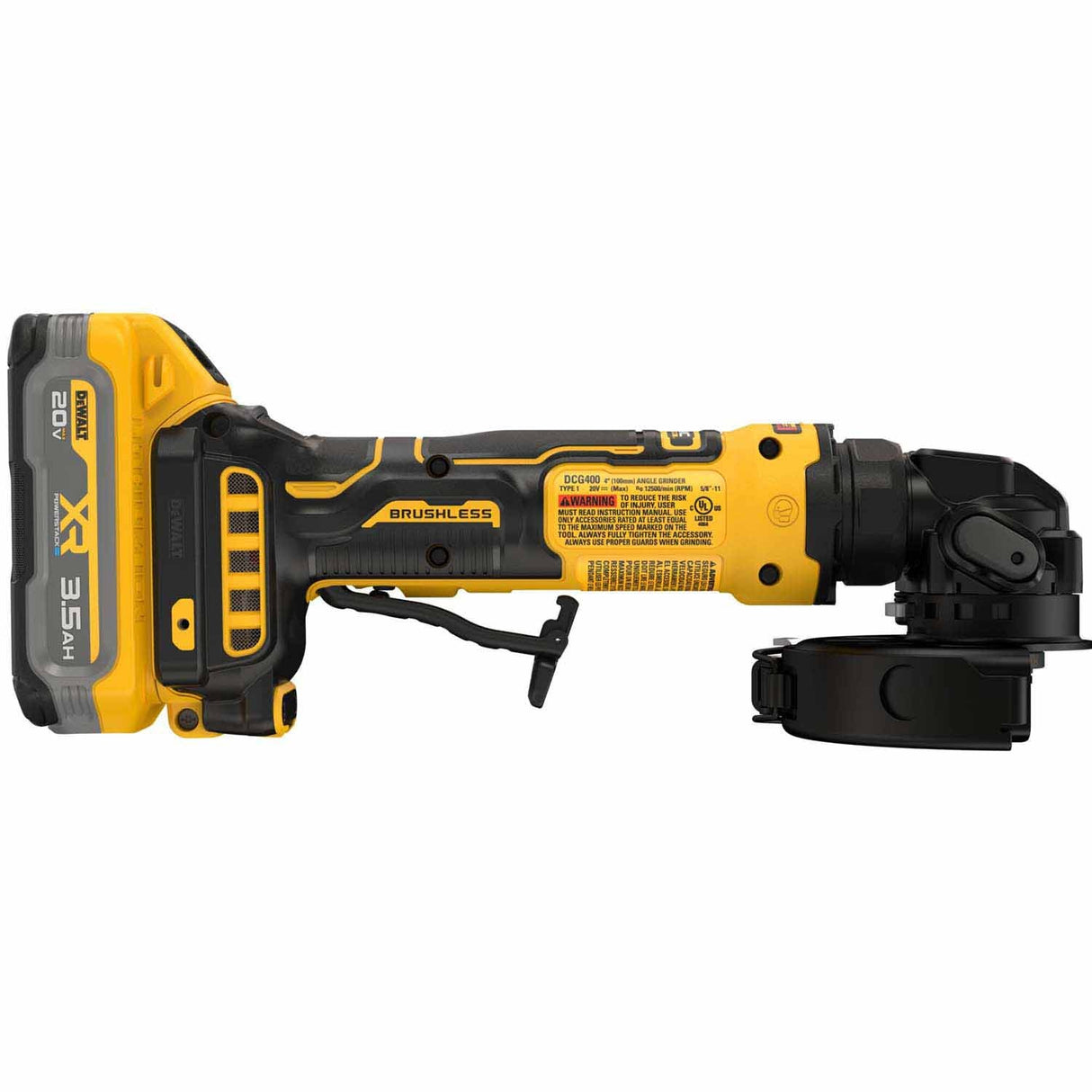 DeWalt DCG400S2 ATOMIC 20V MAX* 4 in. Angle Grinder Kit with XR POWERSTACK - 4