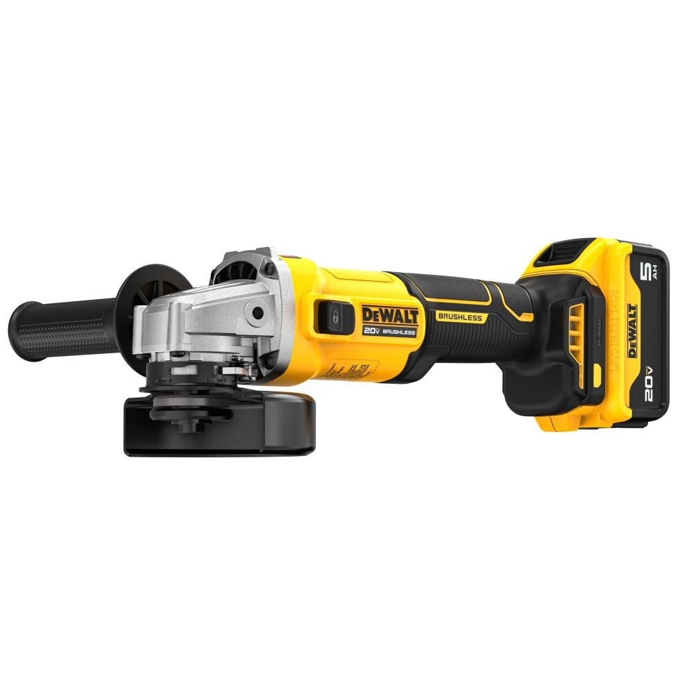 DeWalt DCG407P1 20V MAX Brushless Cordless 4 1/2 in. Slide-Switch Grinder Kit - 3