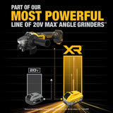 DeWalt DCG410WW1 20V Max* XR Brushless Cordless 4-1/2" - 5"  Angle Grinder Kit with XR POWERPACK - 8