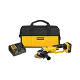 DeWalt DCG412P1 20V Max Lithium Ion Cordless 4.5" - 5" Grinder Tool Kit - (1) 20V 5.0Ah Battery, and (1) Charger