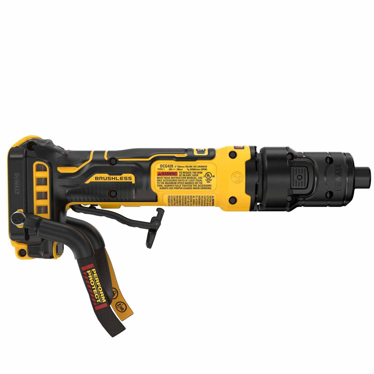DeWalt DCG420BLR 20V MAX* ATOMIC Die Grinder with Lanyard Ready Attachment Point (Tool Only) - 7