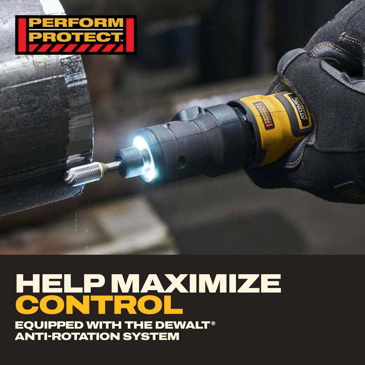 DeWalt DCG420BLR 20V MAX* ATOMIC Die Grinder with Lanyard Ready Attachment Point (Tool Only) - 12