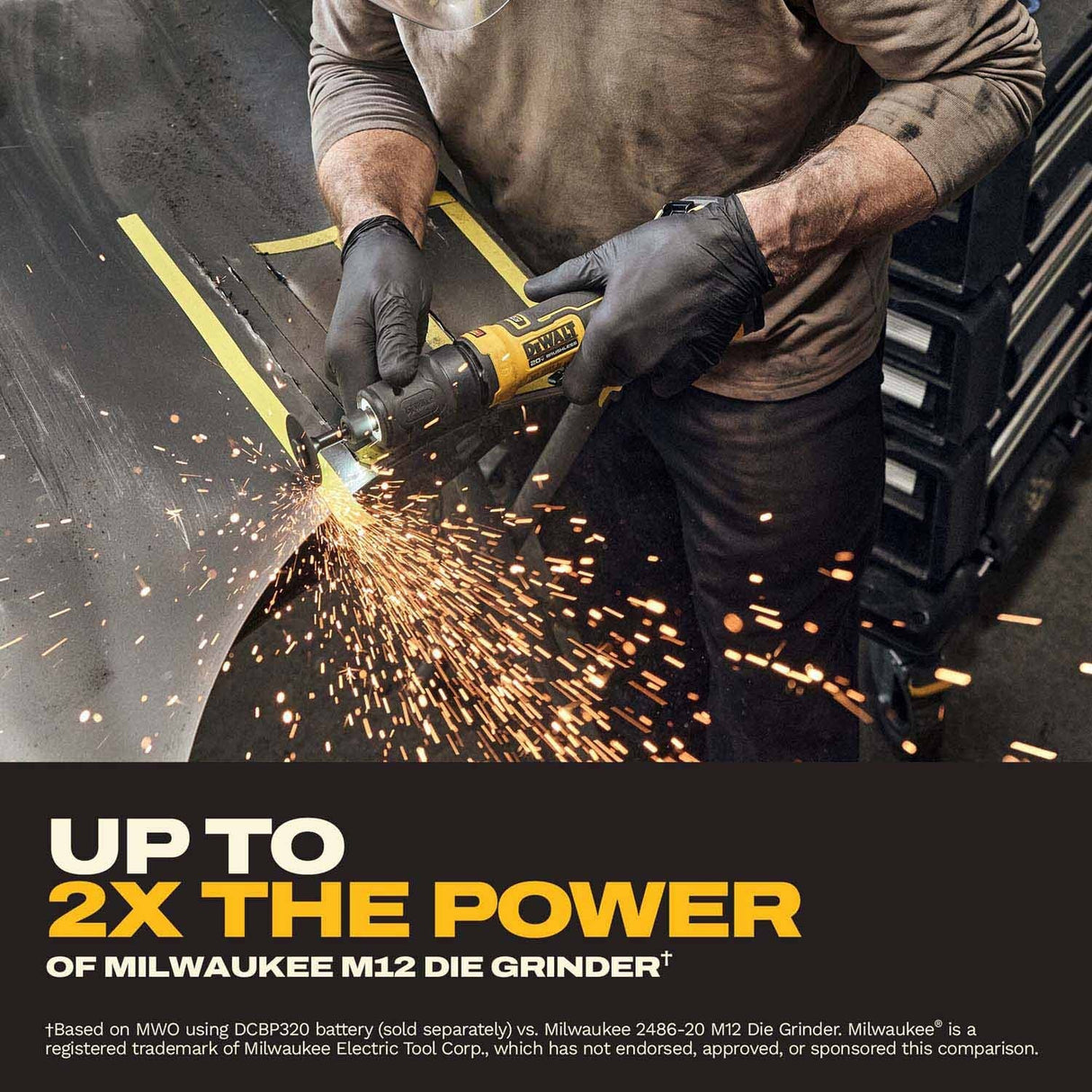 DeWalt DCG420E2 20V MAX* ATOMIC Die Grinder Kit with XR POWERSTACK - 15