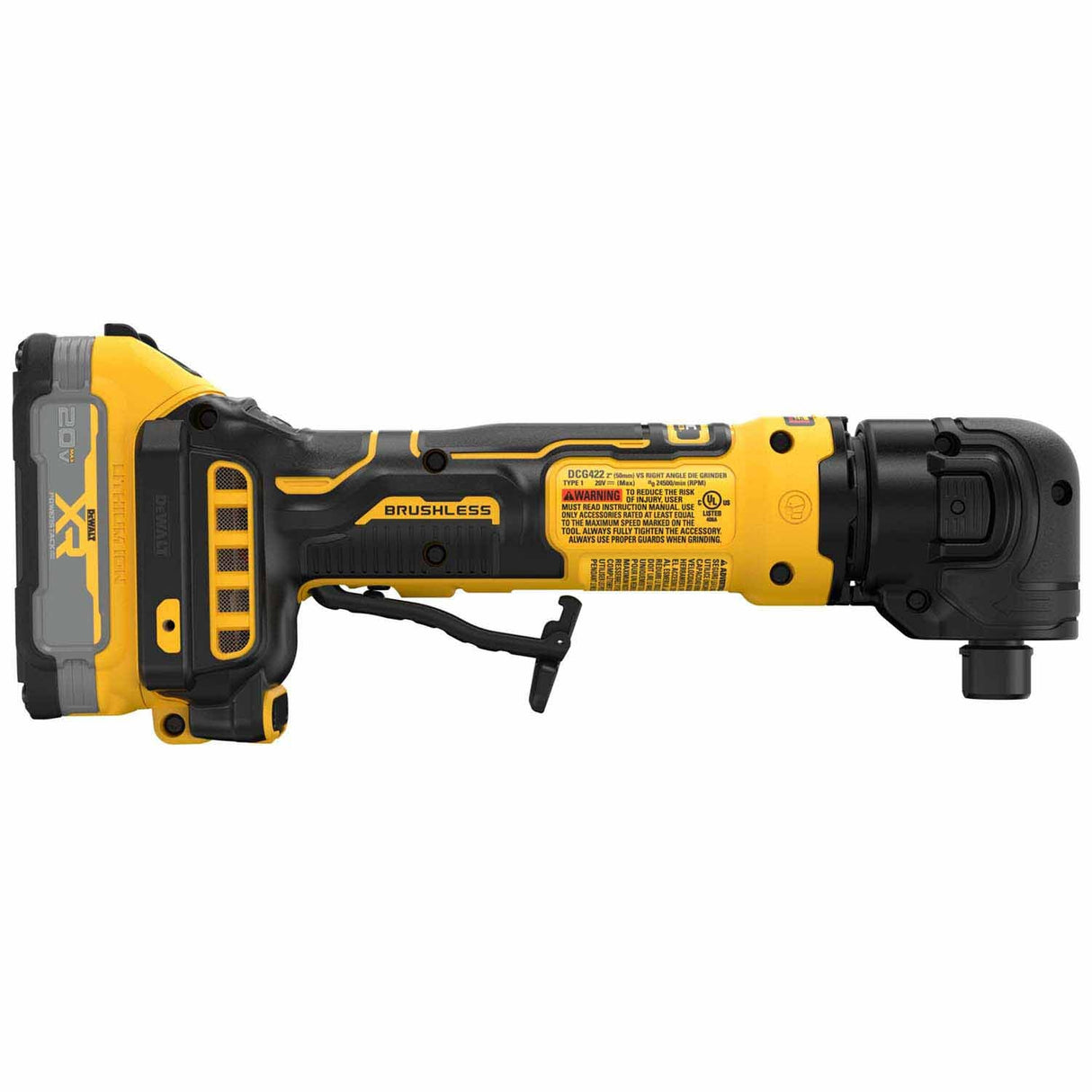 DeWalt DCG422E2 20V MAX* ATOMIC Right Angle Die Grinder Kit with XR POWERSTACK - 4