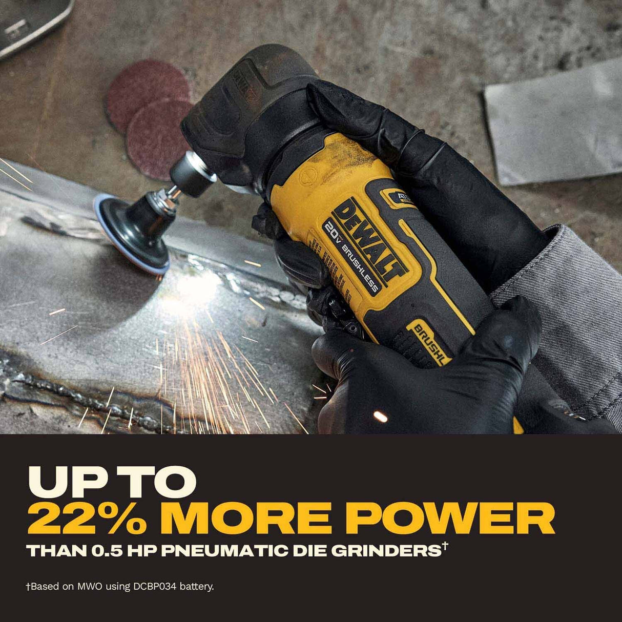 DeWalt DCG422E2 20V MAX* ATOMIC Right Angle Die Grinder Kit with XR POWERSTACK - 15