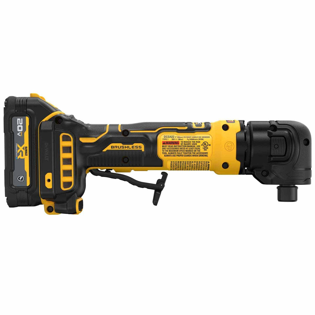 DeWalt DCG422GE1 20V MAX* ATOMIC Right Angle Die Grinder Kit with XR POWERSTACK - 2