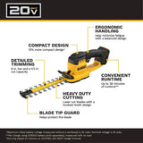 DeWalt DCHT823B 20V MAX 8" Compact Hedge Trimmer with 1/2" Cut Capacity Tool Only - 2