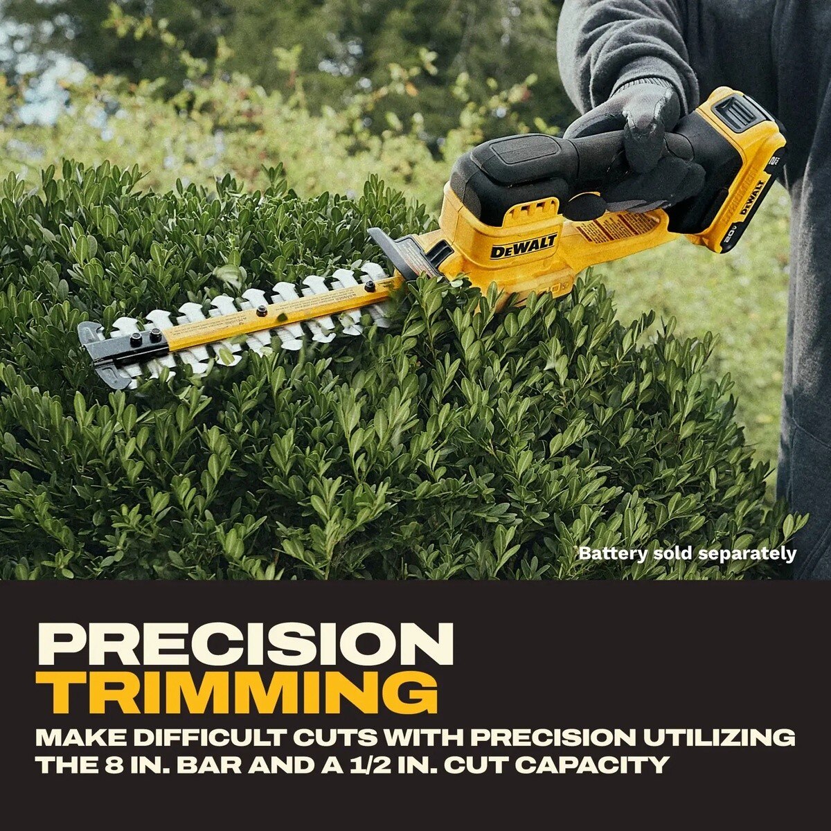 DeWalt DCHT823B 20V MAX 8" Compact Hedge Trimmer with 1/2" Cut Capacity Tool Only - 4