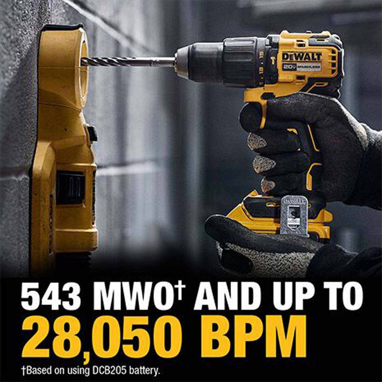 DeWalt DCK203P2 20V MAX 2-Tool Hammer Drill/Impact Combo Kit with Batteries and Charger - 6