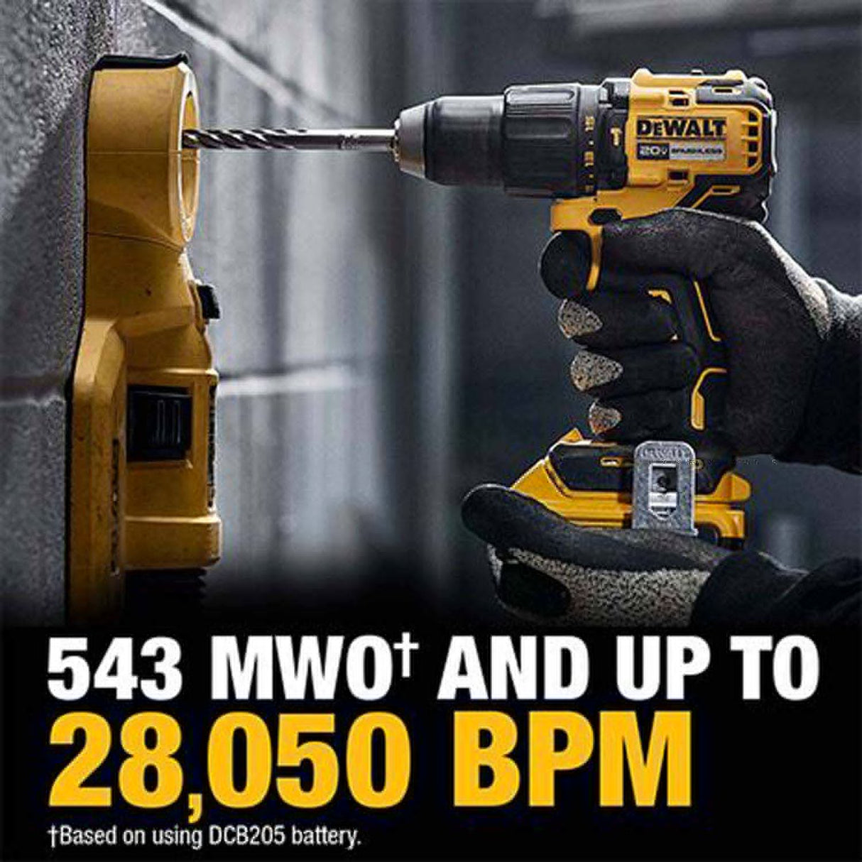 DeWalt DCK203P2 20V MAX 2-Tool Hammer Drill/Impact Combo Kit with Batteries and Charger - 6