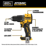 DeWalt DCK226E2 ATOMIC 20V MAX* Brushless 2-Tool Combo Kit - 9