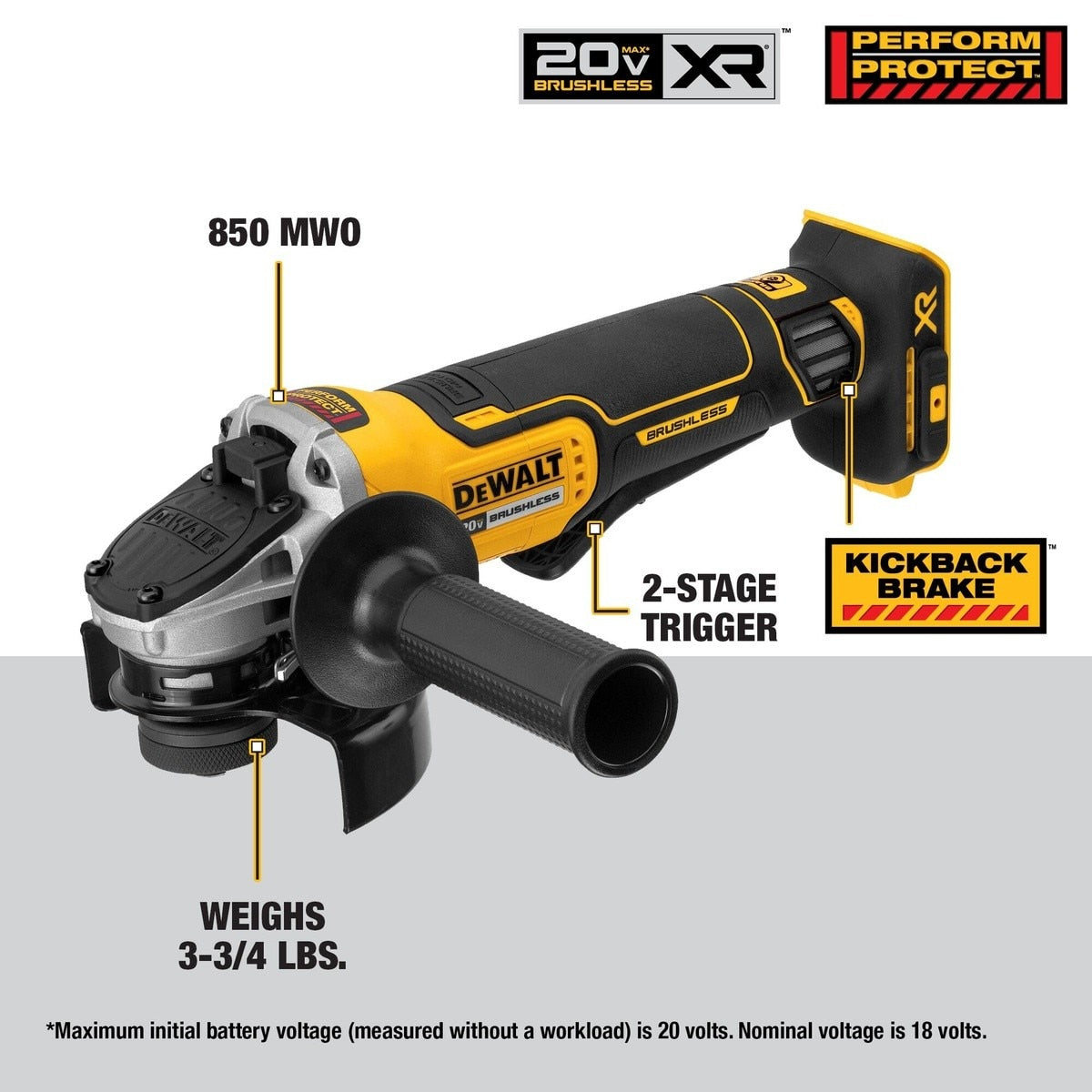 DeWalt DCK231E2 20V Max Brushless 2 Tool Drill and Angle Grinder Combo Kit - 4