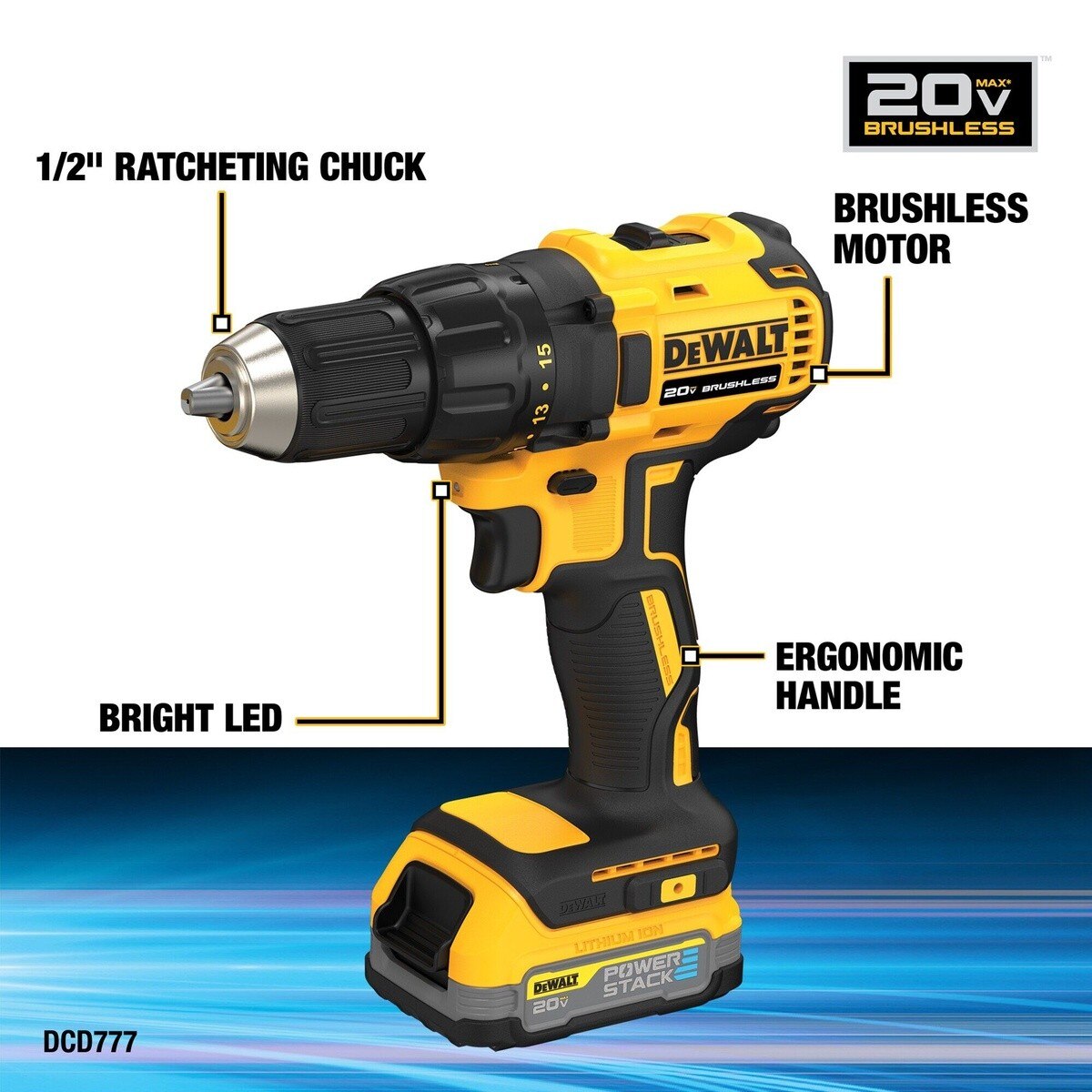 DeWalt DCK239E2 20V MAX Brushless Cordless Circular Saw & Drill Combo Kit with POWERSTACK Batteries - 4