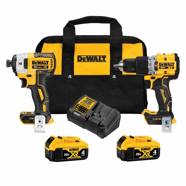 DeWalt DCK249M2 20V MAX XR Brushless 2 Tool Combo Kit with (2) 4.0Ah Batteries and Charger