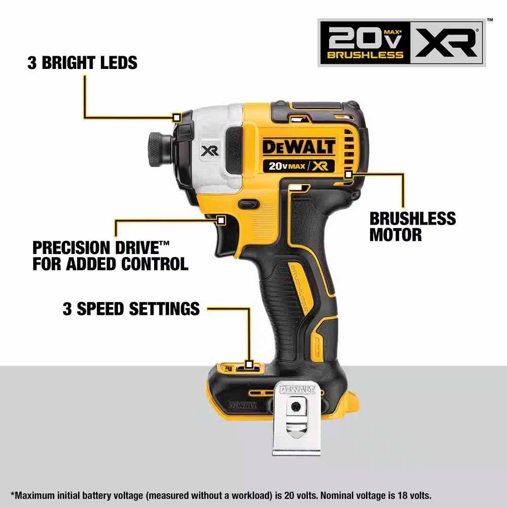 DeWalt DCK249M2 20V MAX XR Brushless 2 Tool Combo Kit with (2) 4.0Ah Batteries and Charger - 2