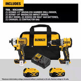 DeWalt DCK249M2 20V MAX XR Brushless 2 Tool Combo Kit with (2) 4.0Ah Batteries and Charger - 4