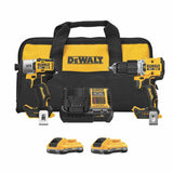 DeWalt DCK250QQ2 20V MAXXR 2-Tool Hammer Drill/Impact Combo Kit with POWERPACK Batteries