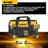 DeWalt DCK250QQ2 20V MAXXR 2-Tool Hammer Drill/Impact Combo Kit with POWERPACK Batteries - 2
