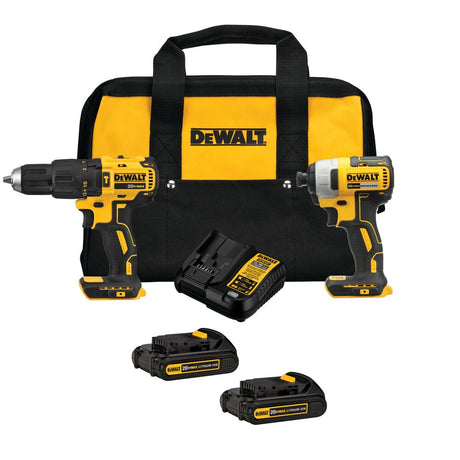 DeWalt DCK276C2 20V MAX Brushless Cordless 1/2 in. Hammer Drill/Driver and 1/4 in. Impact Driver Kit