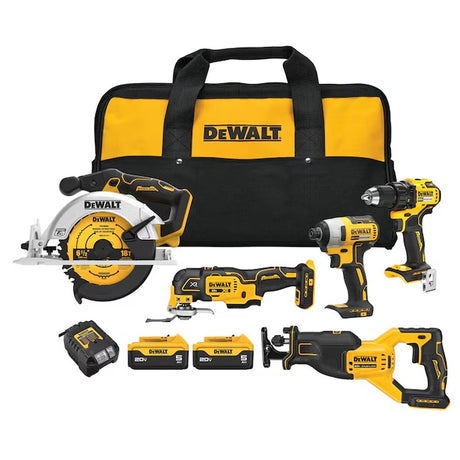 DeWalt DCK530P2 20V MAX Cordless Combo Kit with 5 Tools (5-Tool Kit)