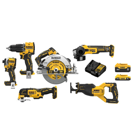 DeWalt DCK650D1P1 20V MAX Brushless Cordless 6-Tool Combo Kit with Batteries and Charger (9 Piece)