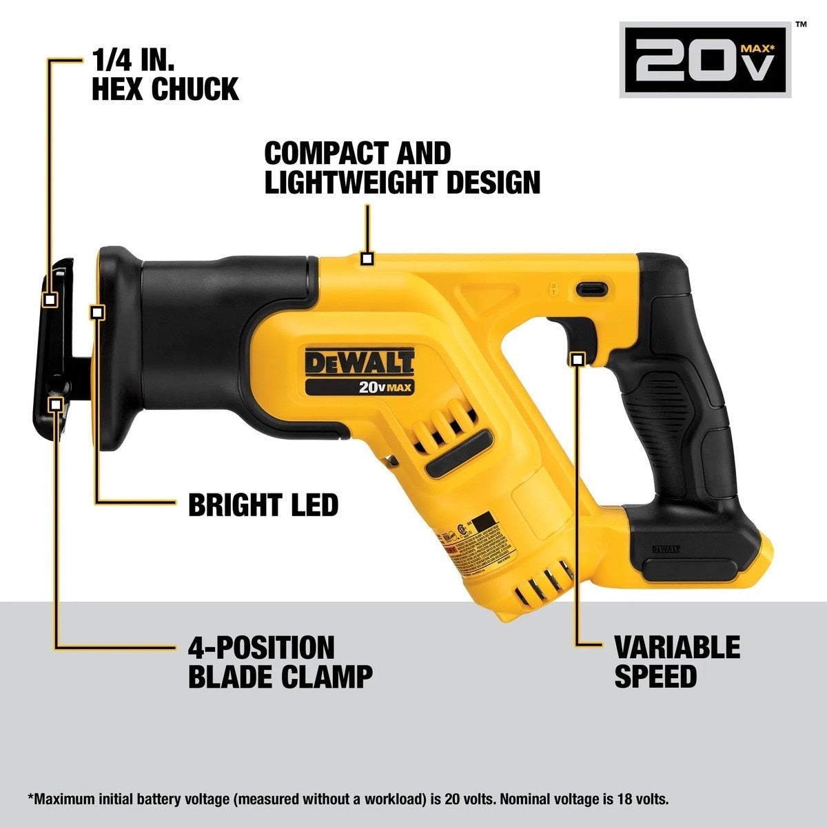 DeWalt DCK751P1 20V MAX 7-Tool Cordless Combo Kit with Battery and Charger (5Ah) - 4