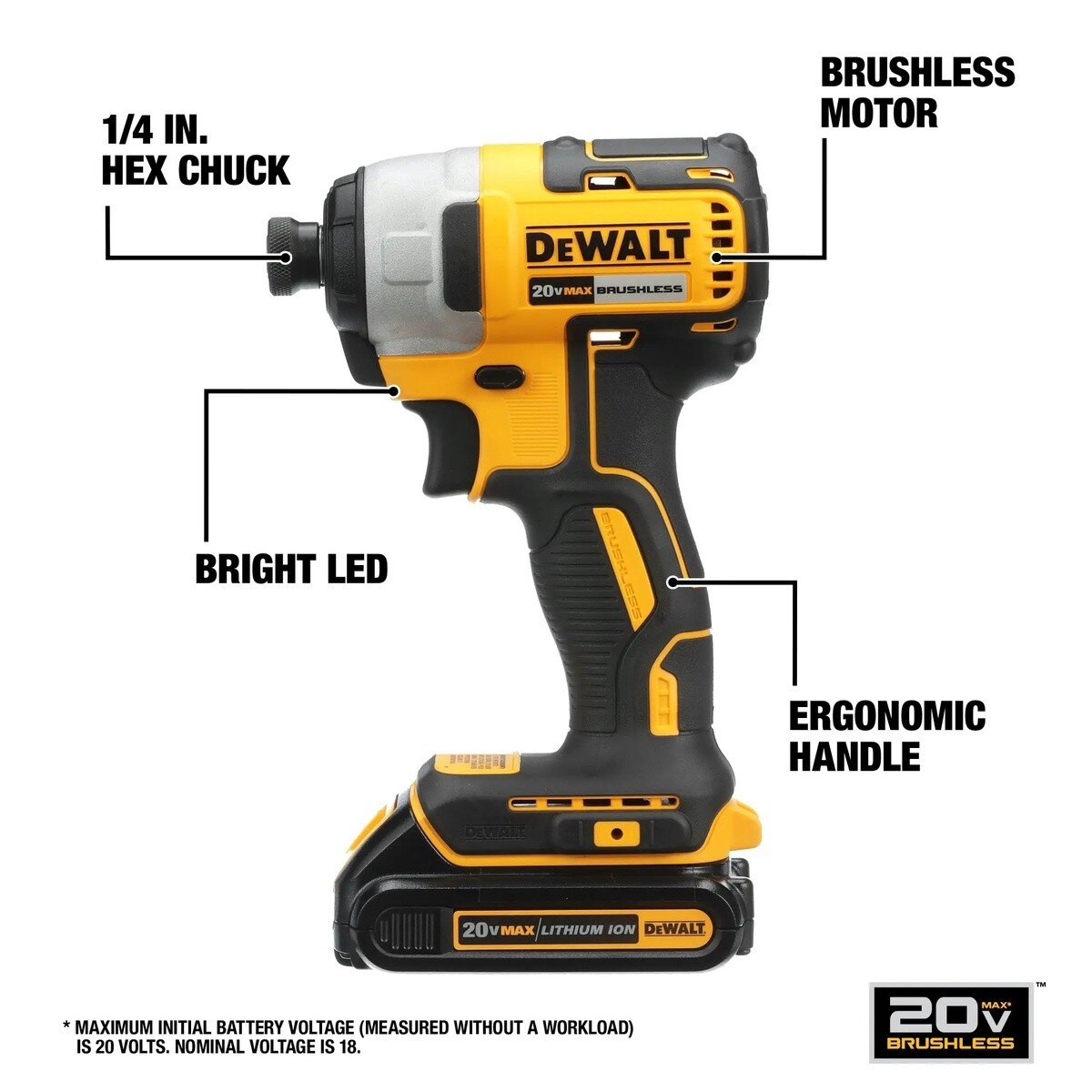 DeWalt DCK921P1 20V MAX Brushless Cordless Combo Kit with 5Ah Battery, Charger and Bag - 3