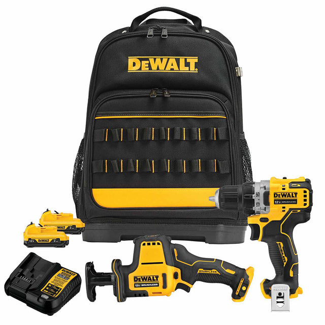 DeWalt DCKSS200F2 XTREME 12V MAX Cordless 2-Tool Combo Kit with Professional Tool Backpack