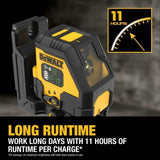 DeWalt DCLE14201GB USB Rechargeable Green Cross Line Laser Base Kit - 6