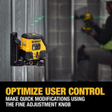 DeWalt DCLE14201GB USB Rechargeable Green Cross Line Laser Base Kit - 7