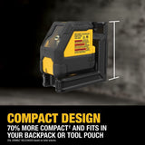 DeWalt DCLE14201GB USB Rechargeable Green Cross Line Laser Base Kit - 8