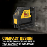 DeWalt DCLE14201GB USB Rechargeable Green Cross Line Laser Base Kit - 8