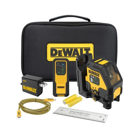 DeWalt DCLE14201G USB Rechargeable Green Cross Line Laser Kit