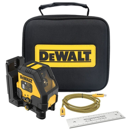 DeWalt DCLE14201RB USB Rechargeable Red Cross Line Laser Base Kit