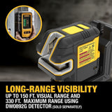 DeWalt  DCLE14221G USB Rechargeable Green 2 Spot and Cross Line Laser Kit - 5