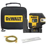 DeWalt  DCLE14251GB USB Rechargeable Green 5 Spot and Cross Line Laser Base Kit