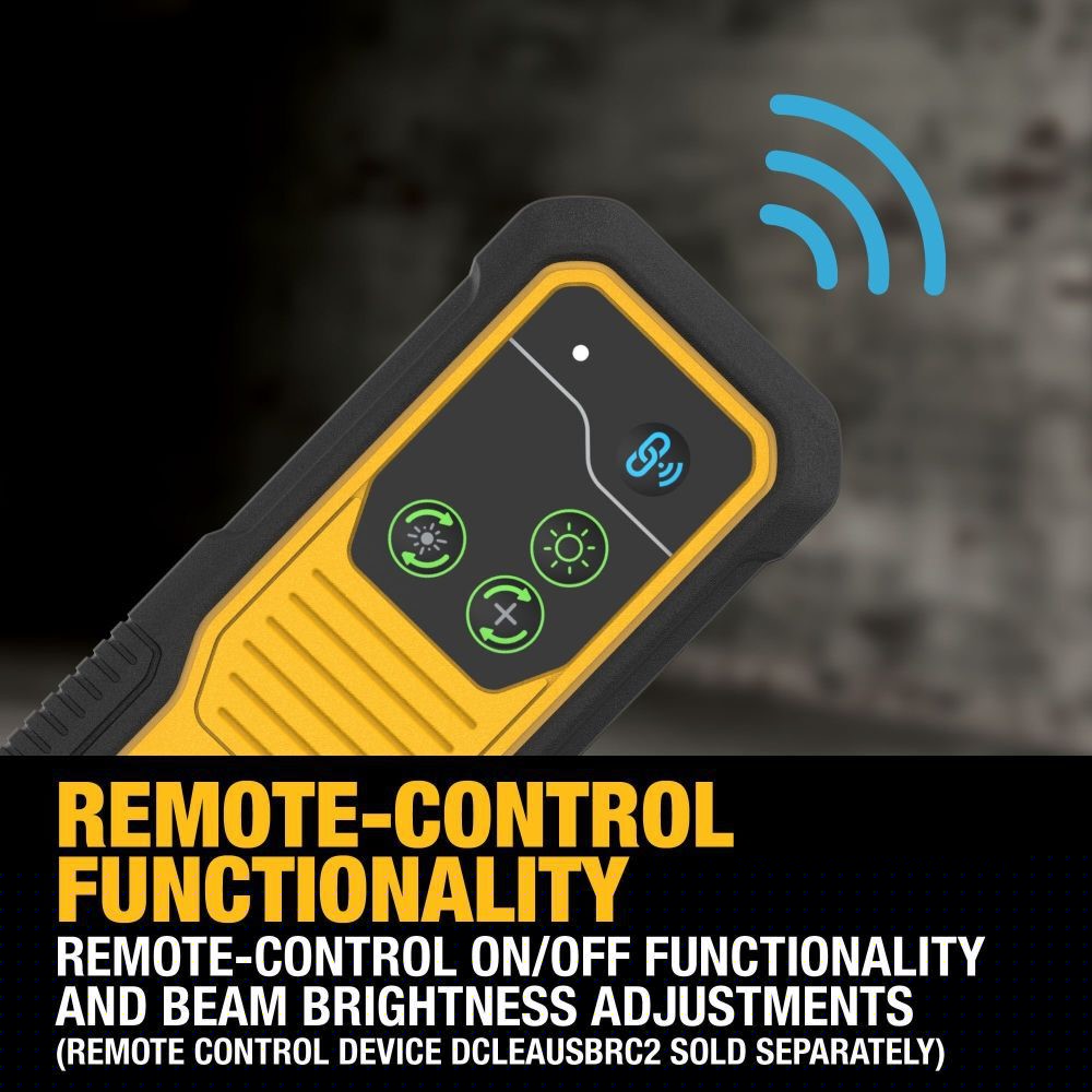 DeWalt  DCLE14251GB USB Rechargeable Green 5 Spot and Cross Line Laser Base Kit - 6
