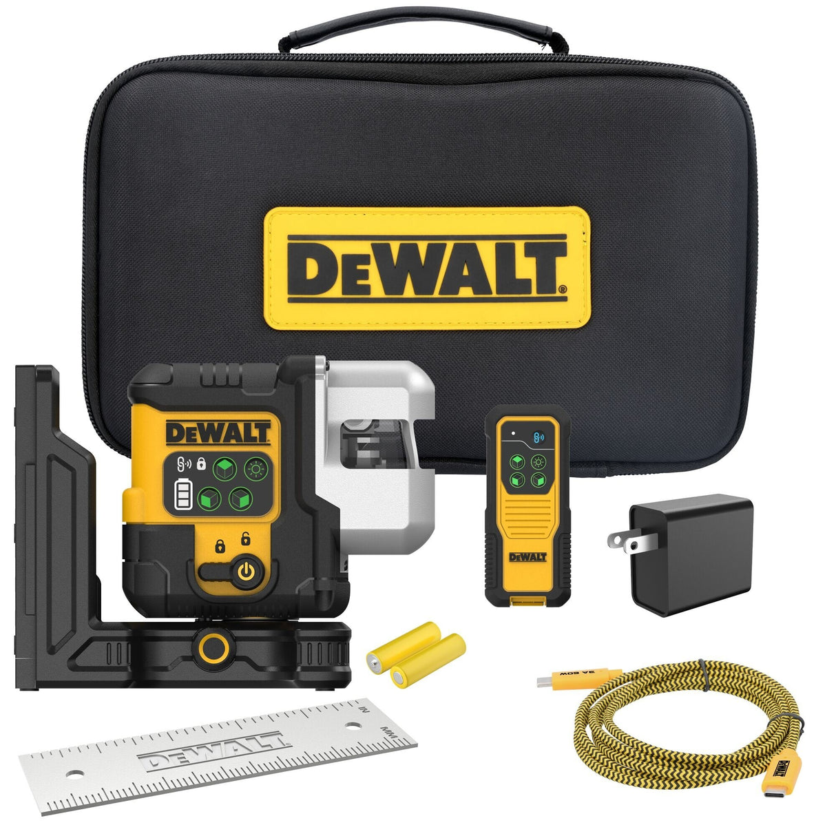 DeWalt  DCLE14301G USB Rechargeable Green 3X180Line Laser Kit