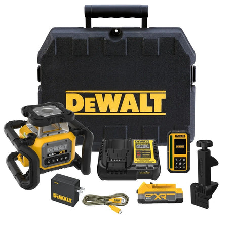 DeWalt DCLE35121GE1 20V MAX XR Green Rotary Laser Kit with Remote Detector