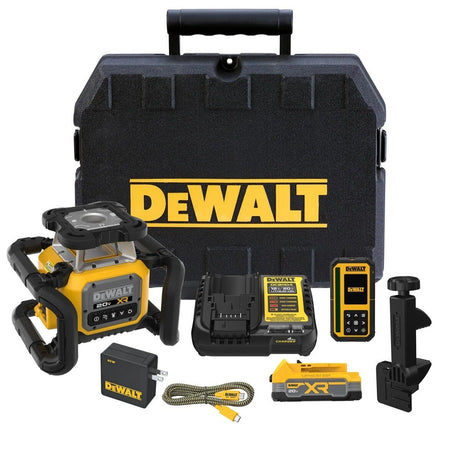 DeWalt DCLE35121GE1 20V MAX XR Green Rotary Laser Kit with Remote Detector