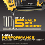DeWalt DCN210E1 20V MAX XR 18 Gauge Brushless Cordless Brad Nailer Kit - 10