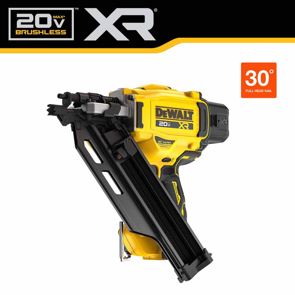 DeWalt DCN930B 20V MAX XR Brushless Cordless 30 Degree Paper Collated Framing Nailer (Tool Only) - 8