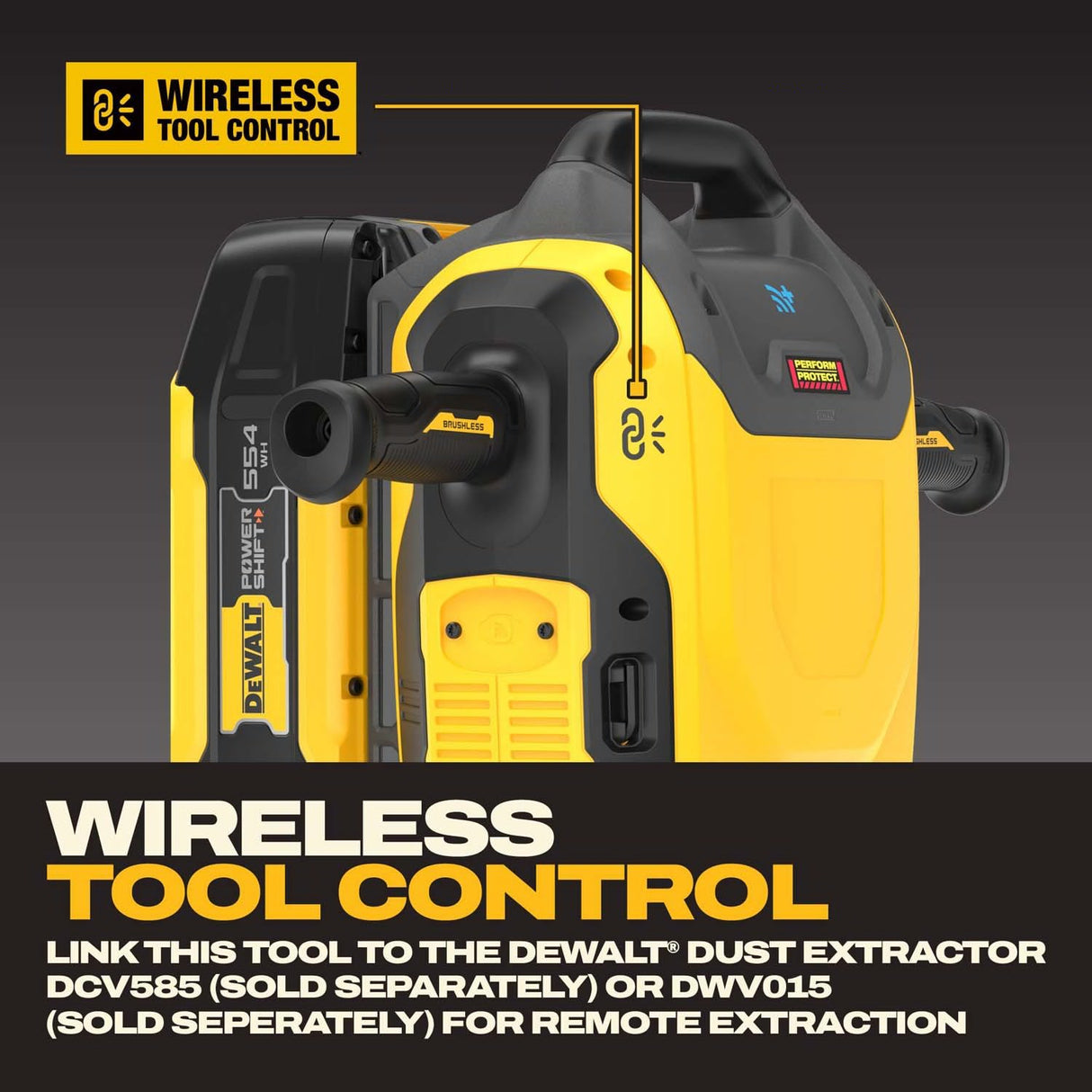 DeWalt DCPS966AG2 POWERSHIFT 1-1/8" Hex Demo Hammer Kit with 2 Batteries and Charger - 12