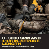DeWalt DCS301X1 60V MAX Brushless Cordless Reciprocating Saw Kit with 9.0Ah FLEXVOLT Battery and Charger (1 Kit) - 8